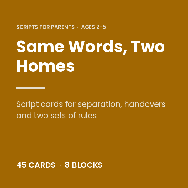 Same Words card deck: Two Homes