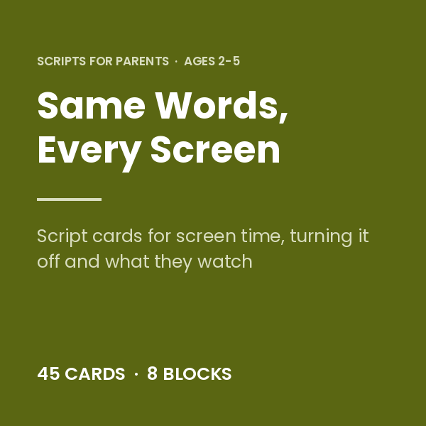 Same Words card deck: Every Screen